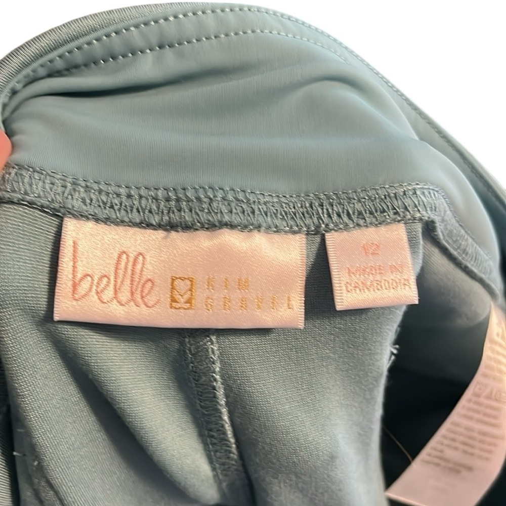 Belle by Kim Gravel Light Teal Cropped Pants with Zipper Accents - Picture 4 of 7